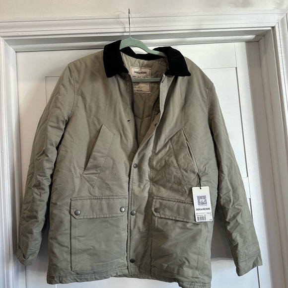 Zadig & Voltaire Mink Collar Shearling Coat size Medium NWT - Picture 2 of 5